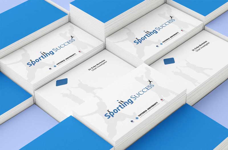 Stacks of business cards